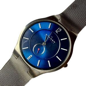 Skagen Men’s Watch, Navy Dial, Mesh Strap